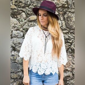 White lace top